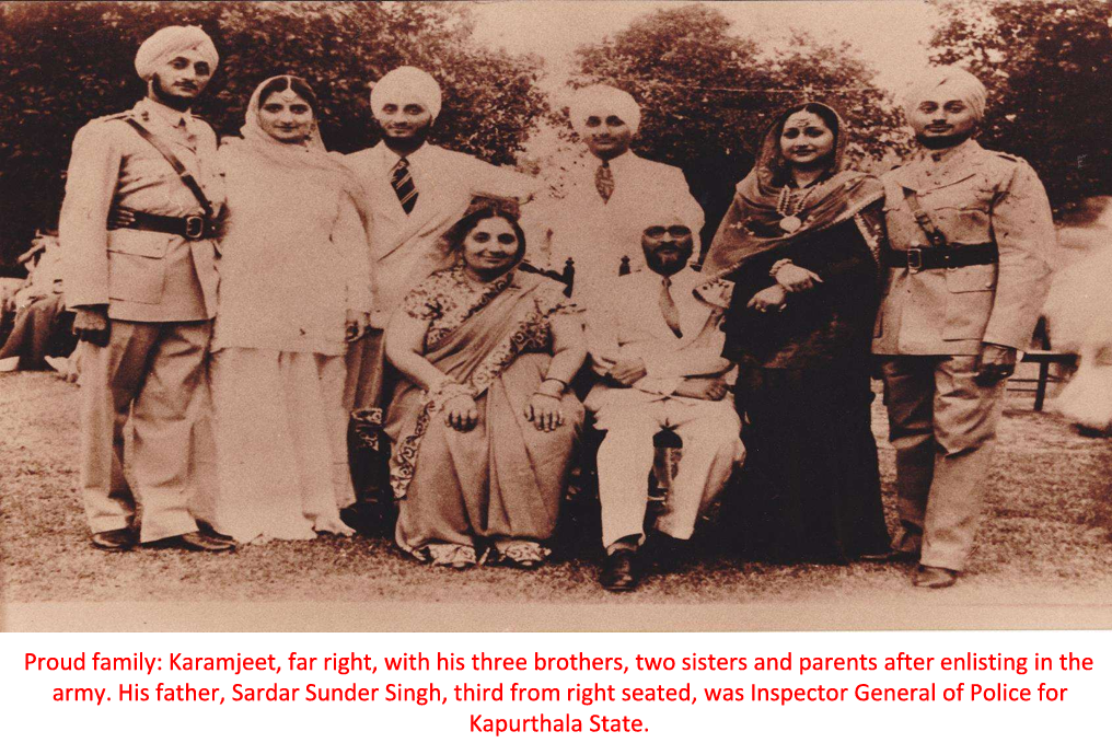 Family picture of Lt Karamjeet Singh Judge