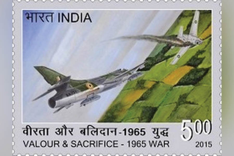 Postage stamp honouring air warrirs of 19625 war